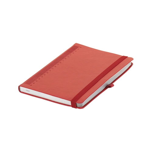 Kırmızı Termo Deri Kapak Cetvelli Defter ( 13 x 21 cm )