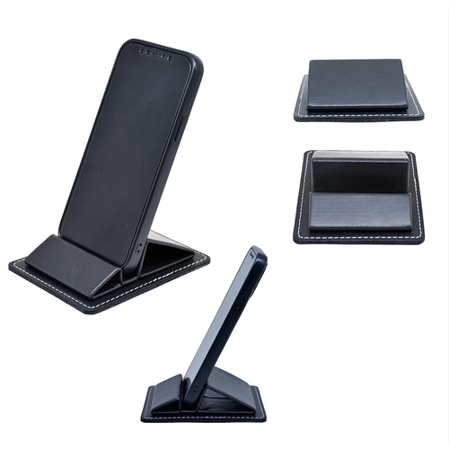 Siyah Suni Deri Telefon Standı