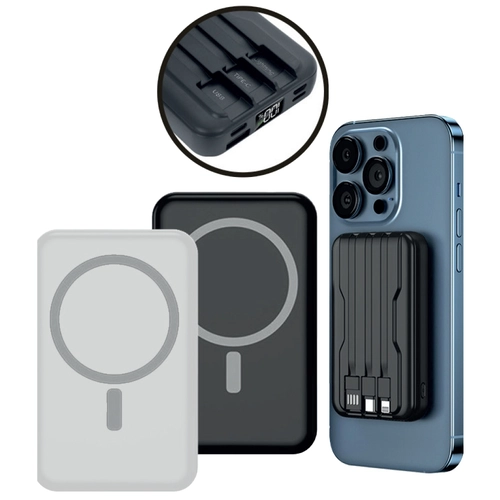 Siyah 10000 mAh Wireless Mobil Şarj Cihazı
