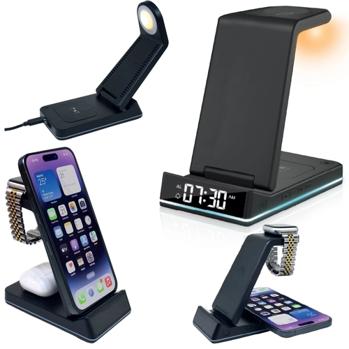 Siyah 5’i 1 Arada Wireless Şarj Istasyonu