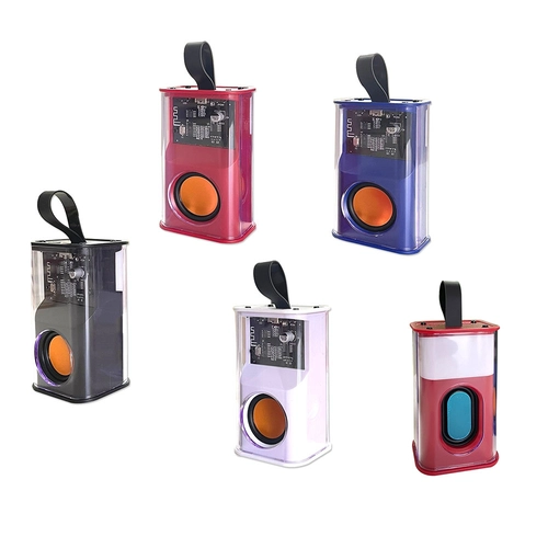 Mavi Şeffaf RGB Bluetooth Hoparlör