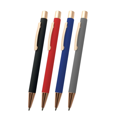Siyah Metal Rubber Tükenmez Kalem