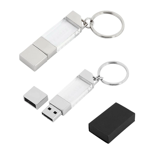 Gümüş 16 GB Kristal USB Bellek