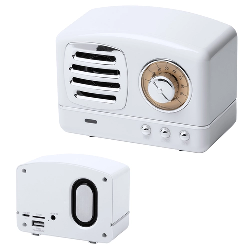 Beyaz Bluetooth Hoparlör ve FM Radyo
