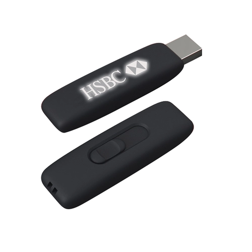 Siyah 16 GB Rubber Işıklı USB Bellek