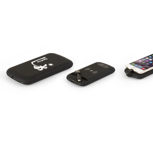 Siyah Powerbank 10000 mAh Wireless Mobil Şarj Cihazı