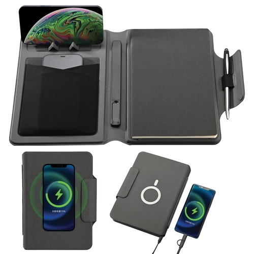 Siyah Powerbank 8000 mAh 32 GB USB Wireless Organizer