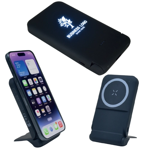 Siyah 10000 mAh Wireless Mobil Şarj Cihazı