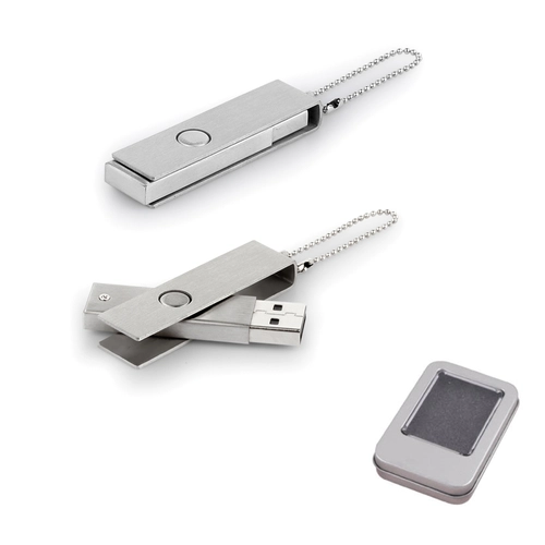 Gümüş 8 GB Metal Anahtarlık USB Bellek