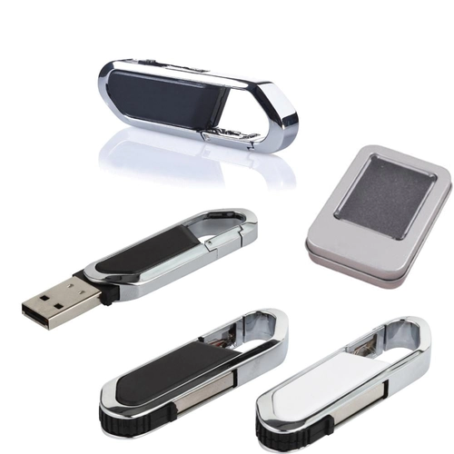 Beyaz 16 GB Metal Plastik Anahtarlık USB Bellek