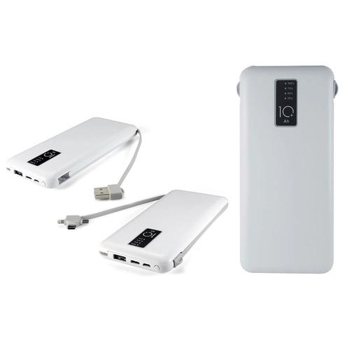 Beyaz Powerbank 10000 mAh Mobil Şarj Cihazı