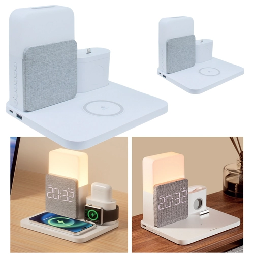 Beyaz 5i 1 Arada Wireless Şarj Cihazı