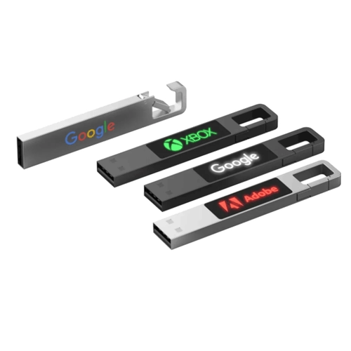 Siyah 16 GB Metal Işıklı USB Bellek