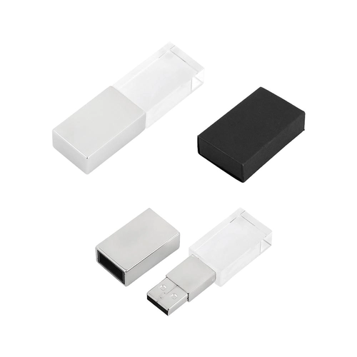 Gümüş 8 GB Kristal USB Bellek