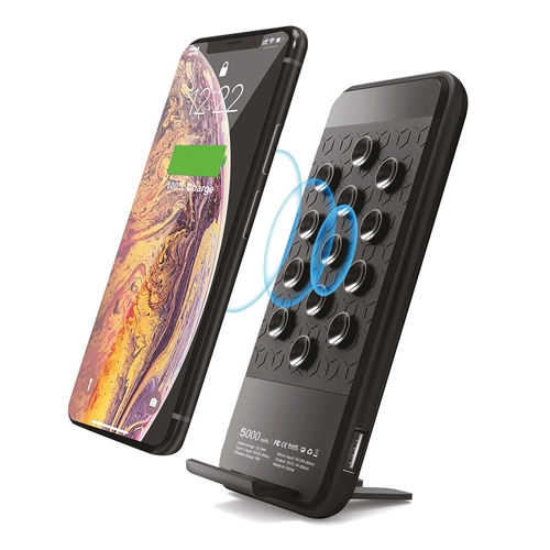 Siyah Powerbank 5000 mAh Wireless Mobil Şarj Cihazı