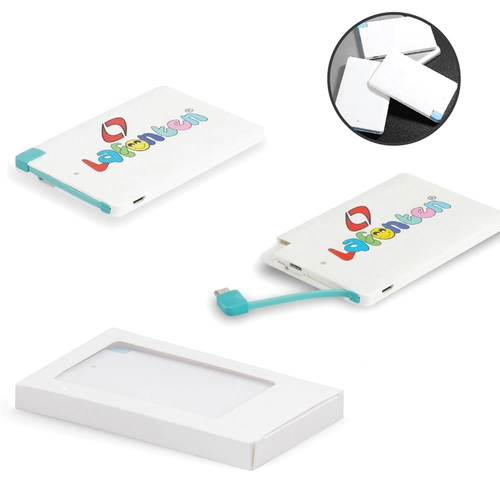 Beyaz Powerbank 2500 mAh Mobil Şarj Cihazı