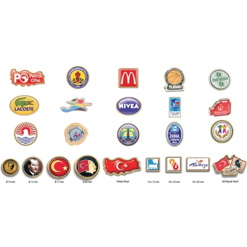 Gümüş Plasto Rozet (İğneli)