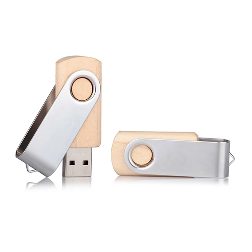 Ahşap 64 GB Ahşap Döner Kapaklı USB Bellek